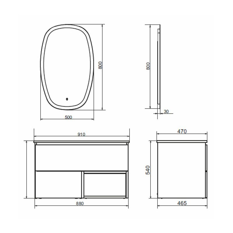 Тумба с раковиной Comforty "Мальме-90" 00-00004200 дуб дымчатый с раковиной Comforty 9090EL