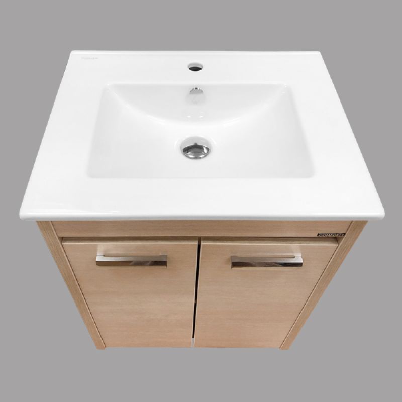 Тумба с раковиной Comforty "Марио-60" 00003131980 сосна лоредо с раковиной "Quadro 60"