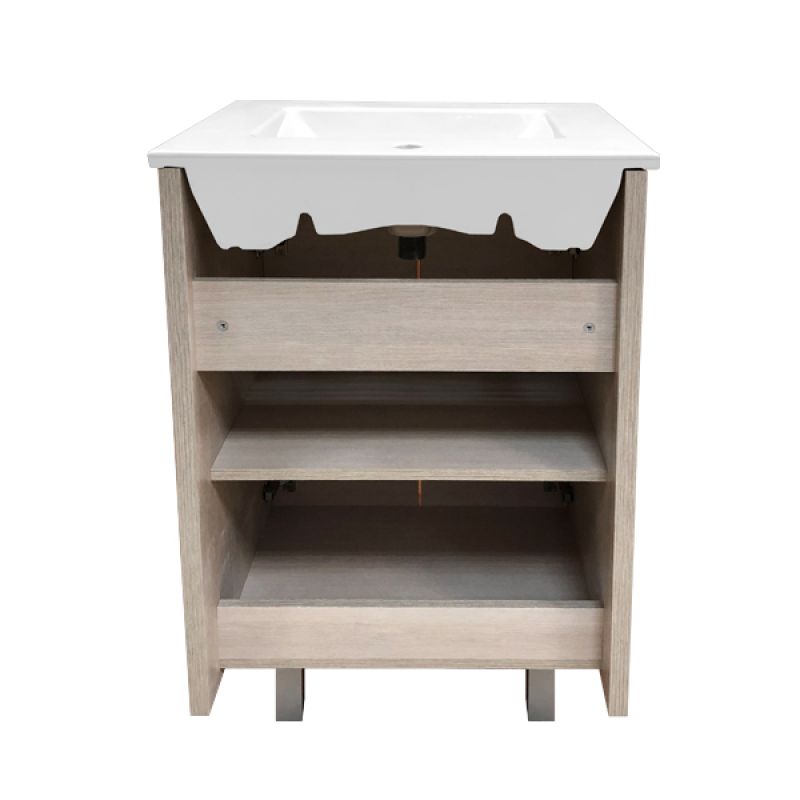 Тумба с раковиной Comforty "Марио-60" 00003131980 сосна лоредо с раковиной "Quadro 60"