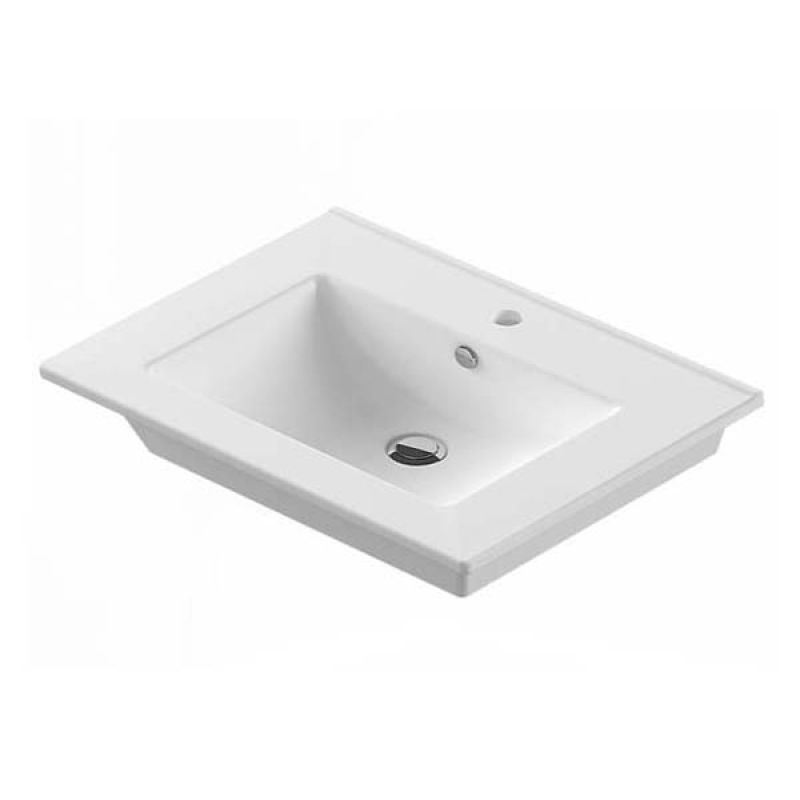 Тумба с раковиной Comforty "Марио-75" 00-00004157 дуб темный с раковиной "Quadro 75"