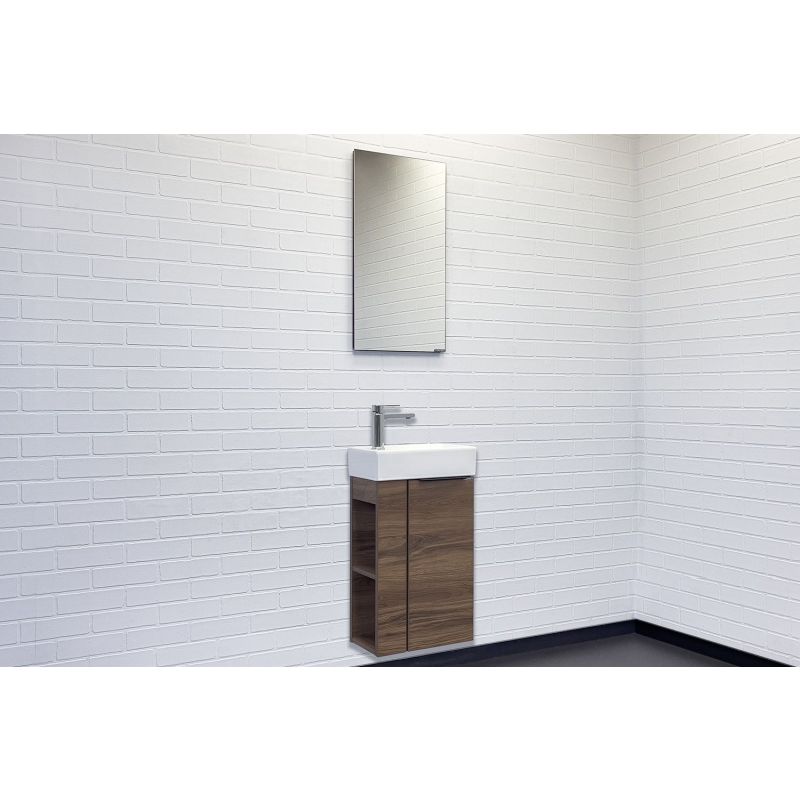 Тумба с раковиной Comforty "Матэ-40" 00-00015325 дуб тёмно-коричневый с раковиной Comforty 9140