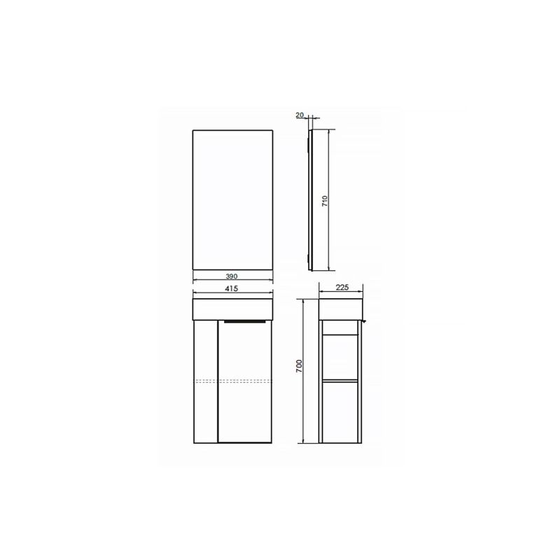 Тумба с раковиной Comforty "Матэ-40" 00-00015325 дуб тёмно-коричневый с раковиной Comforty 9140
