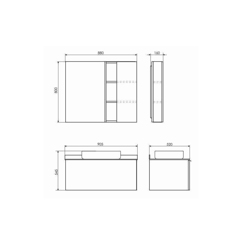 Тумба с раковиной Comforty "Милан-90" 00-00014426 белый глянец с графитовой столешницей, с раковиной Comforty T-Y9378