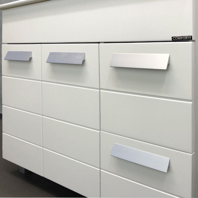 Тумба с раковиной Comforty "Модена М-90" 00-00001644 белая матовая  с раковиной Quadro 90