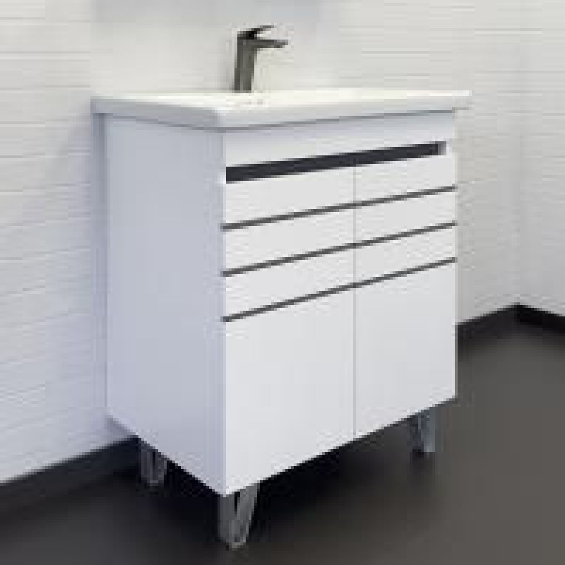 Тумба с раковиной Comforty "Нарва-70" 00-00013805 белый матовый с раковиной Como 70 