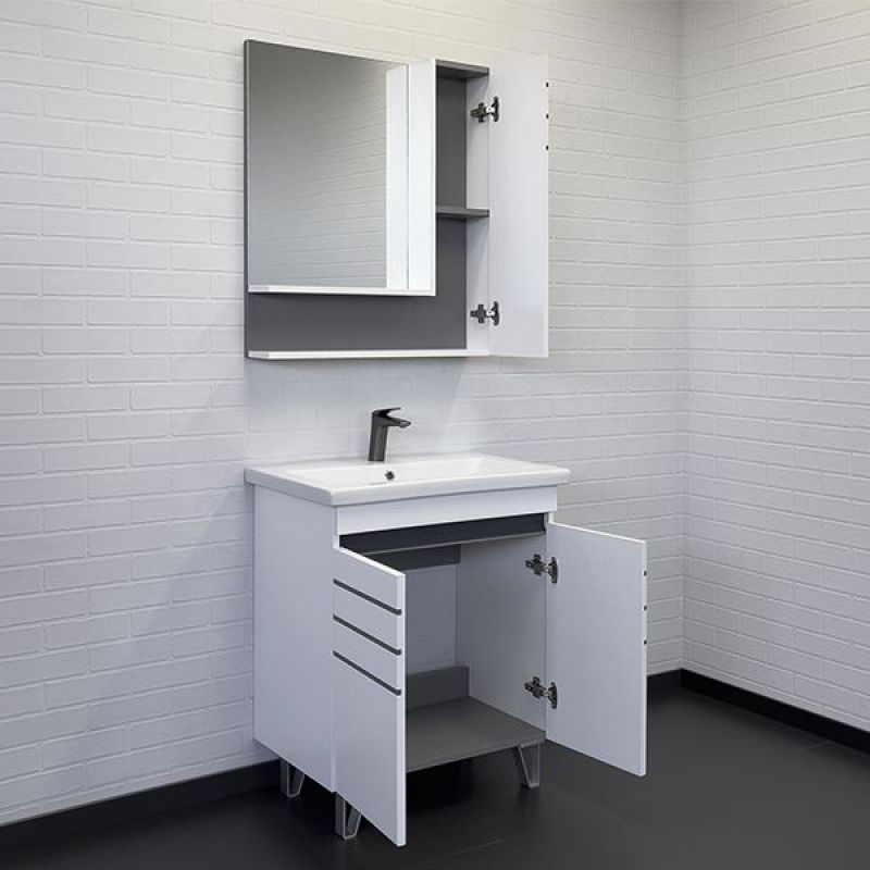 Тумба с раковиной Comforty "Нарва-70" 00-00013805 белый матовый с раковиной Como 70 