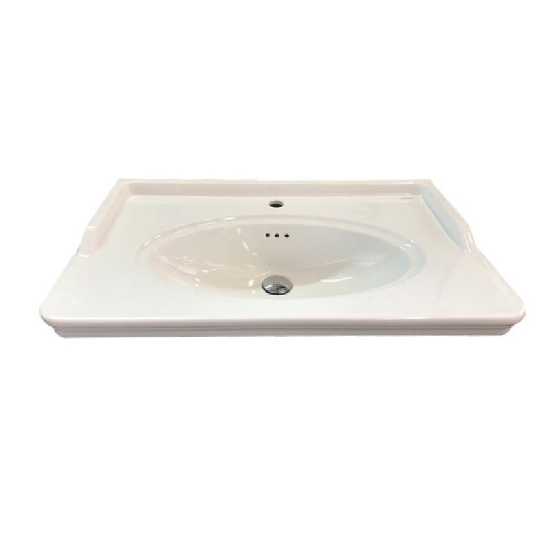 Тумба с раковиной Comforty "Неаполь-80" 00004147564 белый глянец с раковиной 50180