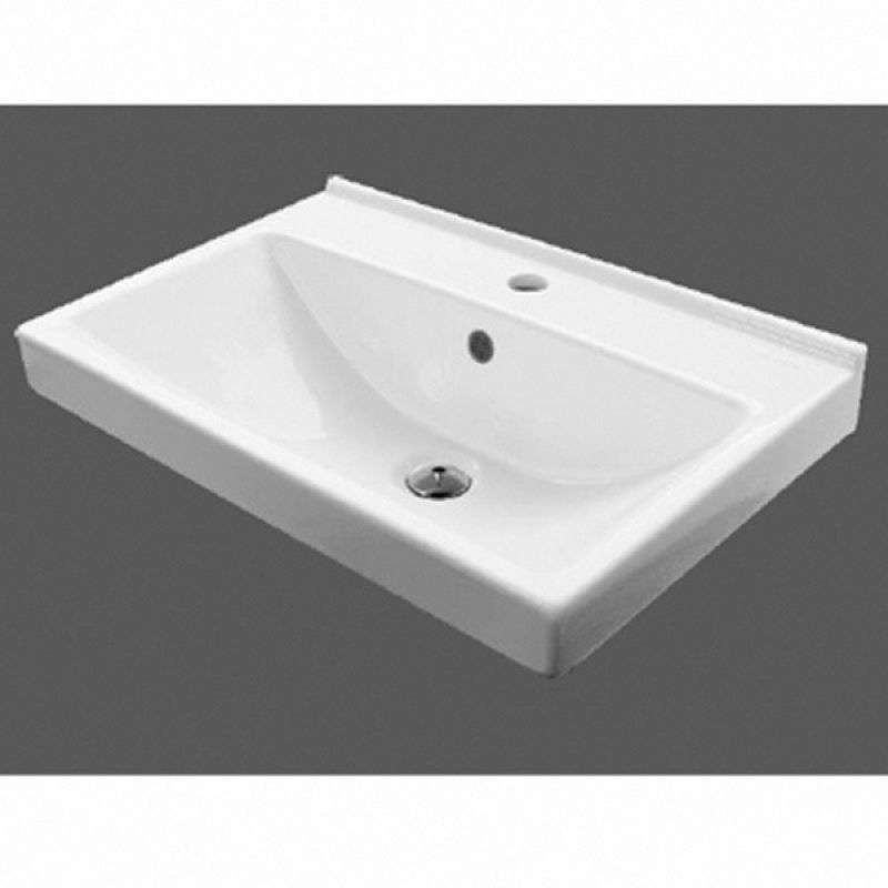 Тумба с раковиной Comforty "Никосия-60Н" 00004142203 дуб белый с раковиной Fest 60 F01