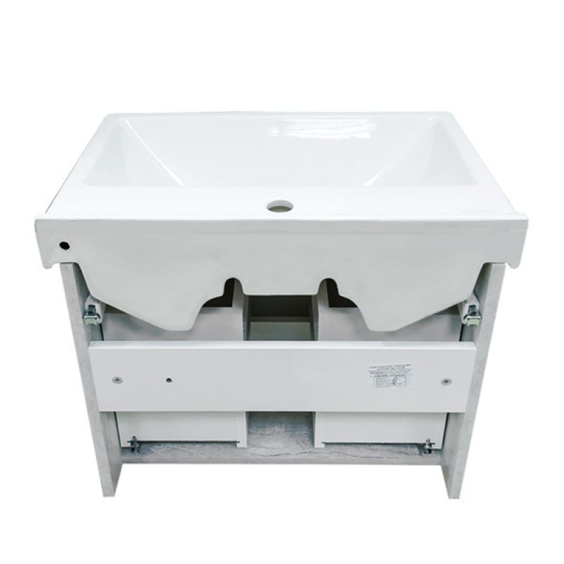 Тумба с раковиной Comforty "Никосия-60П" 00004138879  дуб белый с раковиной Fest 60 F01