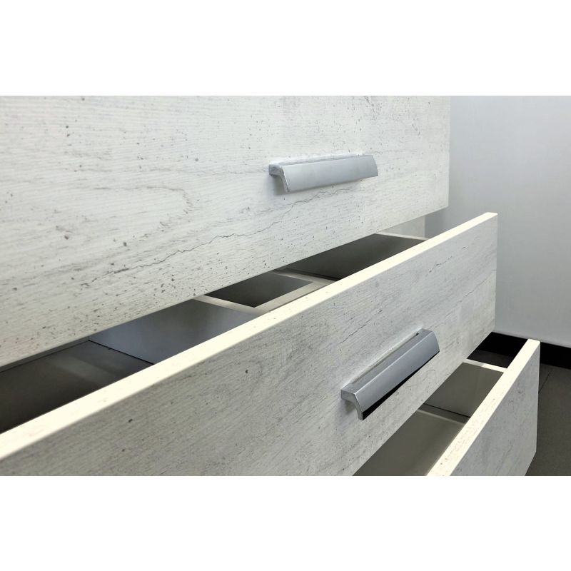 Тумба с раковиной Comforty "Никосия-80Н" 00004142204 дуб белый с раковиной Fest 80 F01