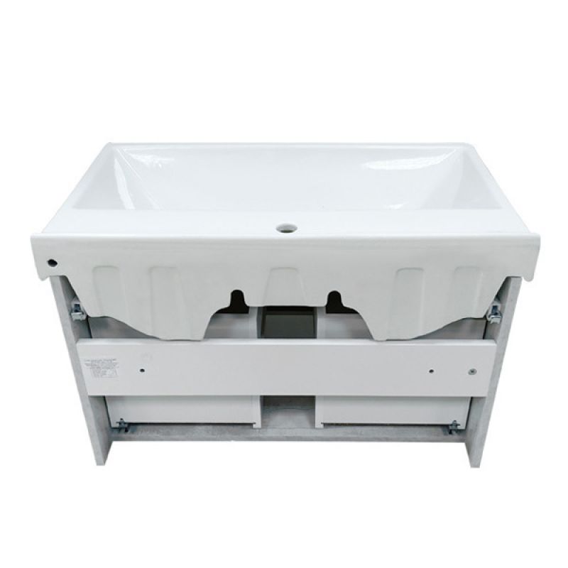 Тумба с раковиной Comforty "Никосия-80П" 00004138839 дуб белый с раковиной Fest 80 F01