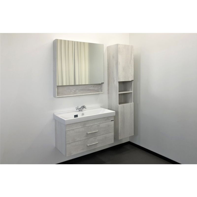 Тумба с раковиной Comforty "Никосия-80П" 00004138839 дуб белый с раковиной Fest 80 F01