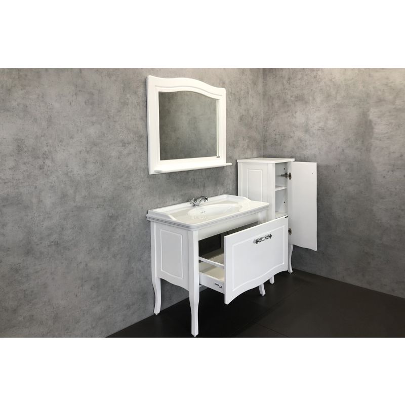 Тумба с раковиной Comforty "Павия-100" 00004147999 белый глянец с раковиной 50110 