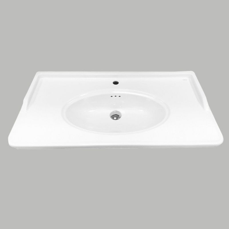 Тумба с раковиной Comforty "Павия-100" 00004147999 белый глянец с раковиной 50110 