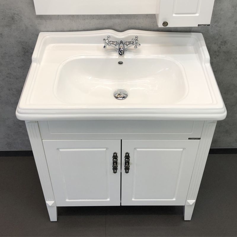 Тумба с раковиной Comforty "Палермо-80" 00004139245 белый глянец с раковиной Comforty 3380