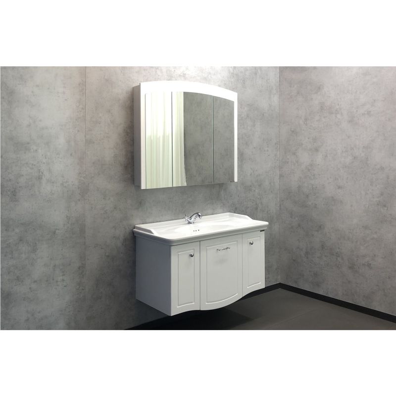 Тумба с раковиной Comforty "Палини-100" 00004148011 белый глянец с раковиной 50110 