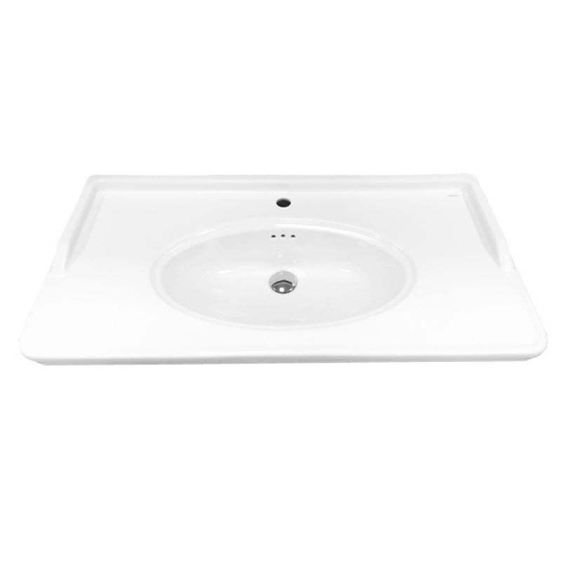 Тумба с раковиной Comforty "Палини-100" 00004148011 белый глянец с раковиной 50110 