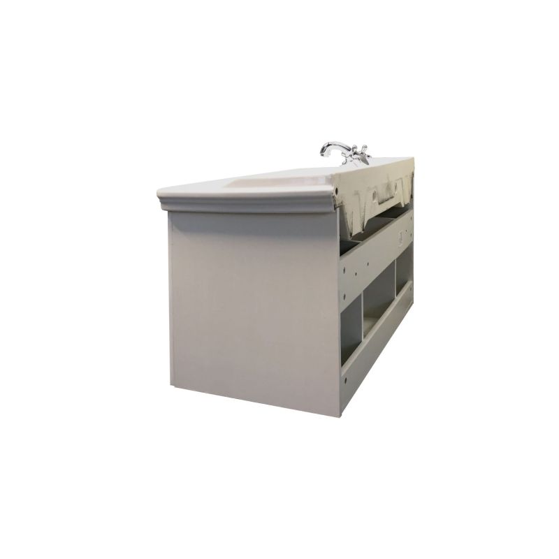 Тумба с раковиной Comforty "Палини-100" 00004148011 белый глянец с раковиной 50110 