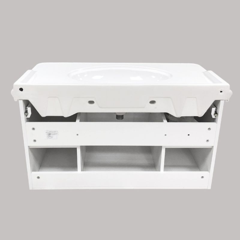 Тумба с раковиной Comforty "Палини-100" 00004148011 белый глянец с раковиной 50110 