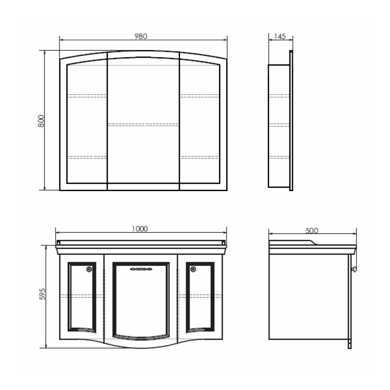 Тумба с раковиной Comforty "Палини-100" 00004148011 белый глянец с раковиной 50110 