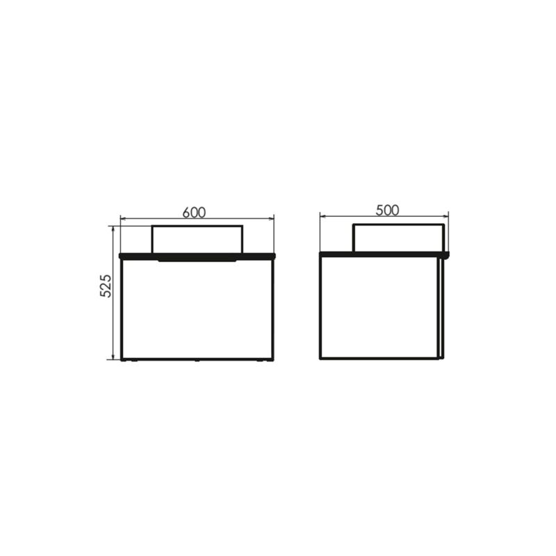 Тумба с раковиной Comforty "Портленд-60" 00-00013793 дуб шоколадно-коричневый со столешницей под мрамор Калакатта Блэк с раковиной Comforty 9110MB