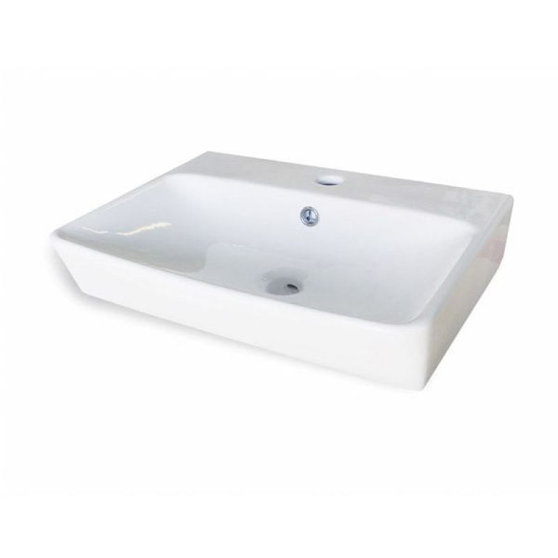 Тумба с раковиной Comforty "Порто-60" 00-00010677 дуб тёмно-коричневый с черной столешницей №8 c раковиной Comforty 9055RA-50