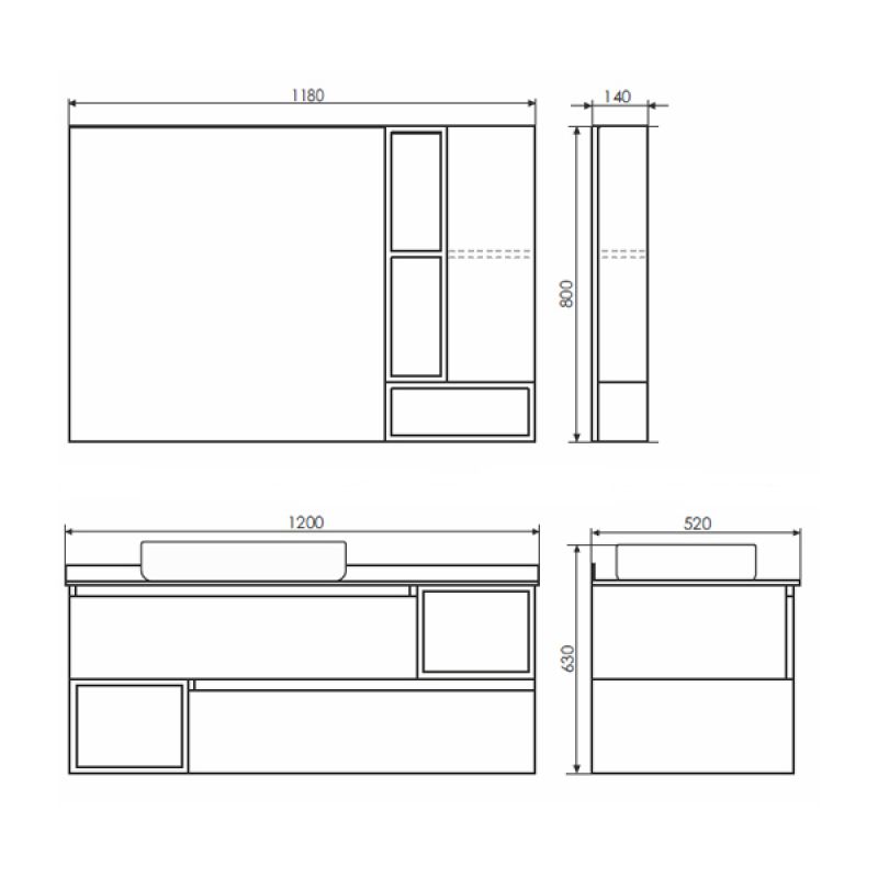 Тумба с раковиной Comforty "Прага-120" 00-00014834 дуб белый с графитовой столешницей, с раковиной Comforty T-Y9378