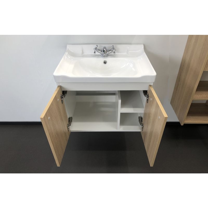 Тумба с раковиной Comforty "Рига-60" 00004142213 дуб сонома с раковиной Comforty 9335-60