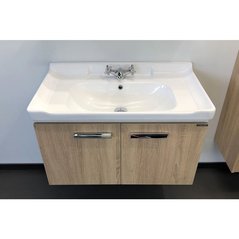 Тумба с раковиной Comforty "Рига-80" 00004139026 дуб сонома с раковиной Comforty 9335-80