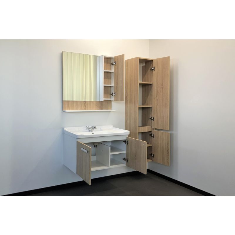 Тумба с раковиной Comforty "Рига-80" 00004139026 дуб сонома с раковиной Comforty 9335-80