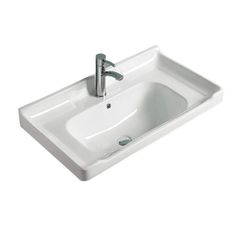 Тумба с раковиной Comforty "Рига-80" 00004139026 дуб сонома с раковиной Comforty 9335-80