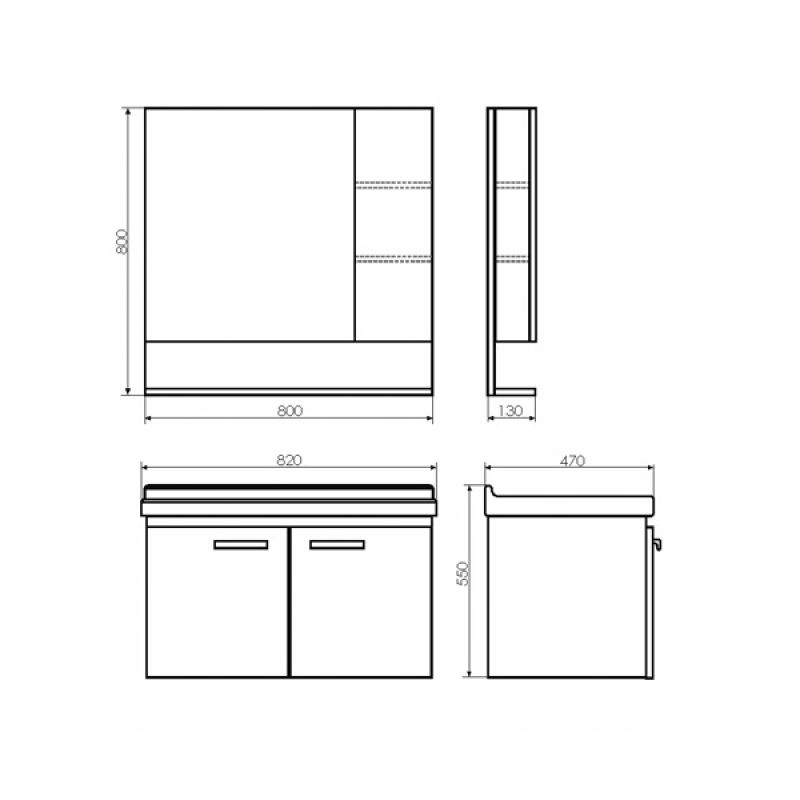 Тумба с раковиной Comforty "Рига-80" 00004139026 дуб сонома с раковиной Comforty 9335-80