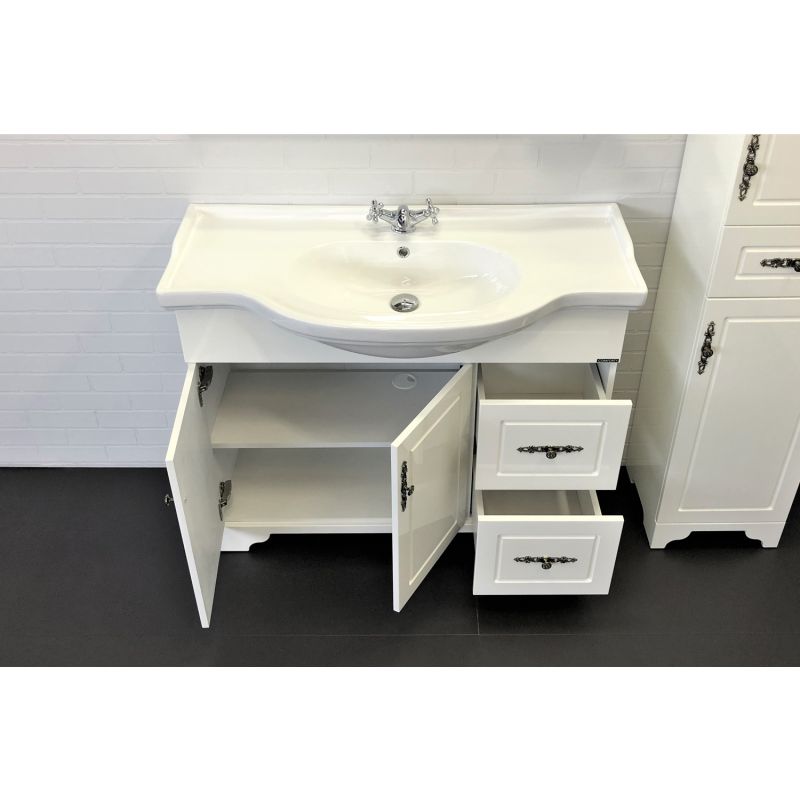 Тумба с раковиной Comforty "Севилья-100" 00003132627 слоновая кость с раковиной Comforty Т-9315