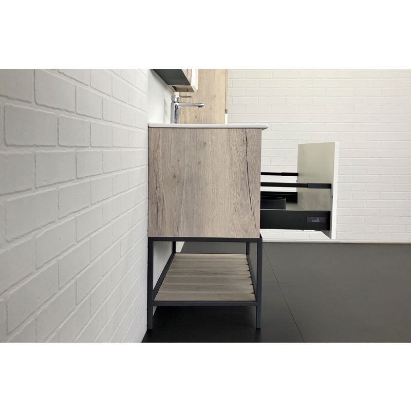 Тумба с раковиной Comforty "Страсбург-90" 00-00006557 дуб дымчатый с раковиной Comforty 90E