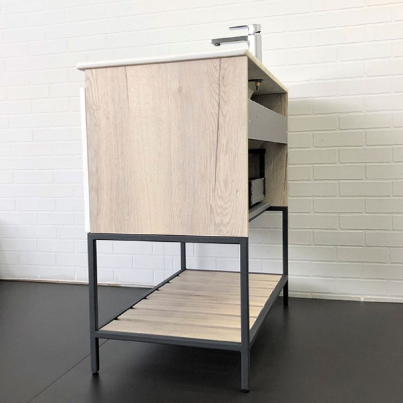 Тумба с раковиной Comforty "Страсбург-90" 00-00006557 дуб дымчатый с раковиной Comforty 90E