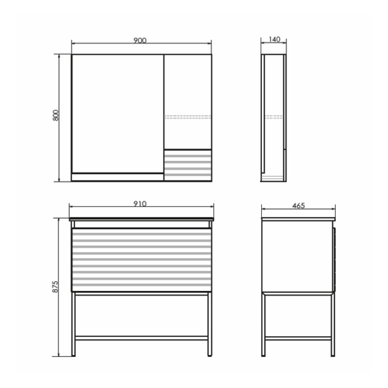 Тумба с раковиной Comforty "Страсбург-90" 00-00006557 дуб дымчатый с раковиной Comforty 90E