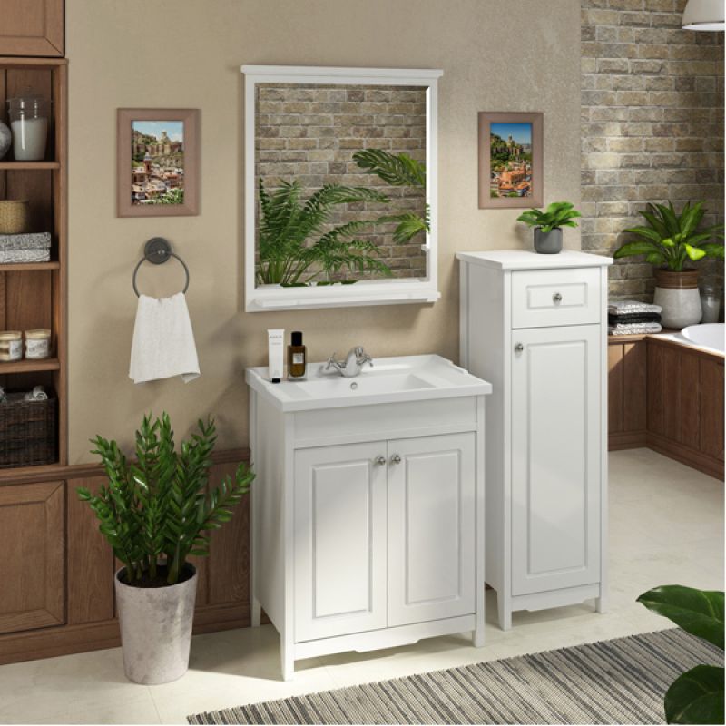 Тумба с раковиной Comforty "Тбилиси-70" 00003132629 белый глянец с раковиной Comforty XD-F70