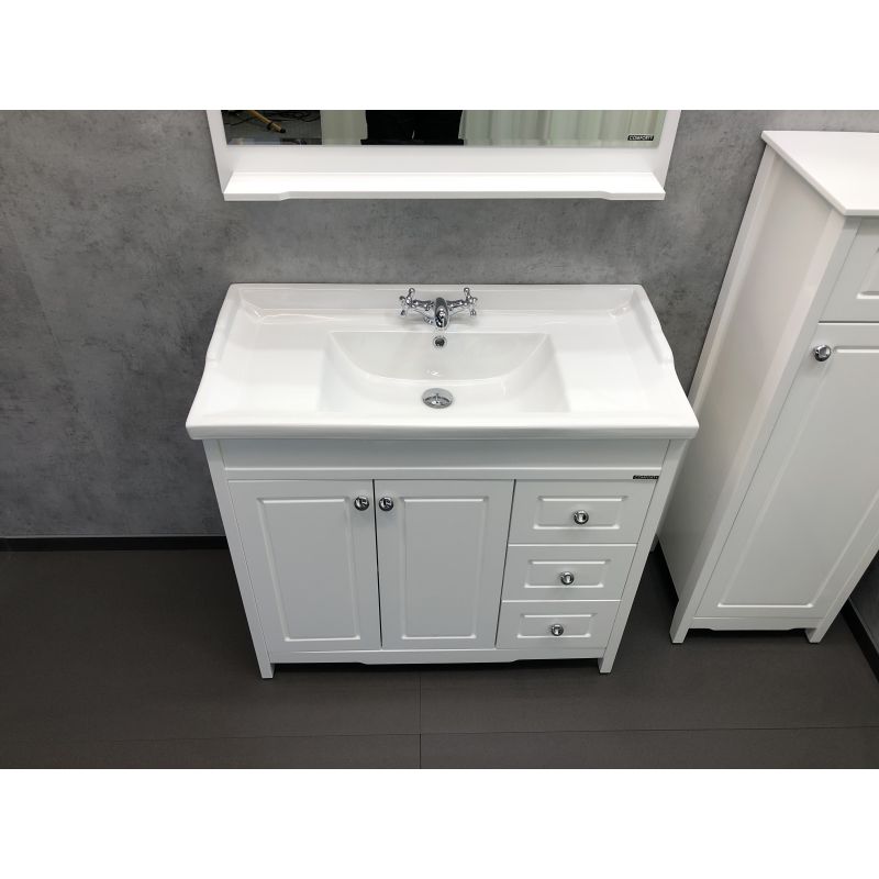 Тумба с раковиной Comforty "Тбилиси-90" 00003132630 белый глянец с раковиной Comforty XD-F90