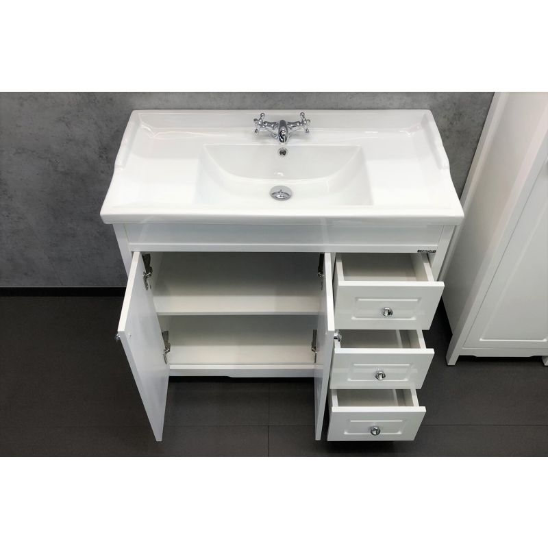 Тумба с раковиной Comforty "Тбилиси-90" 00003132630 белый глянец с раковиной Comforty XD-F90