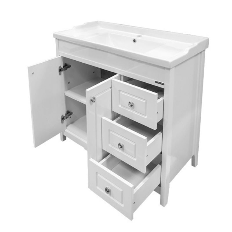 Тумба с раковиной Comforty "Тбилиси-90" 00003132630 белый глянец с раковиной Comforty XD-F90