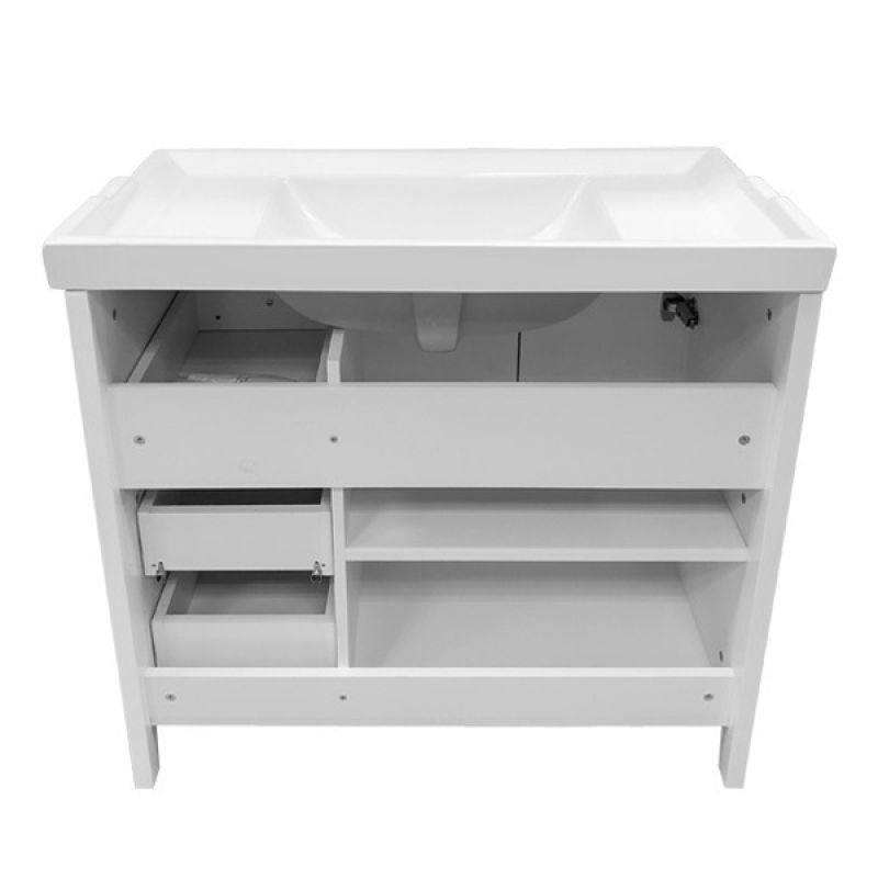 Тумба с раковиной Comforty "Тбилиси-90" 00003132630 белый глянец с раковиной Comforty XD-F90