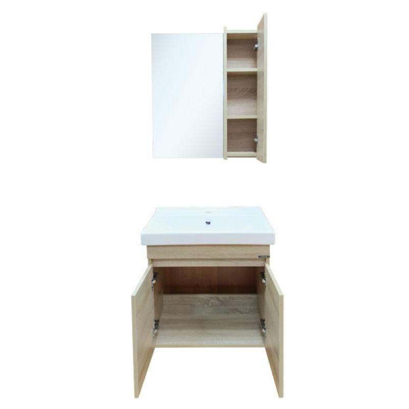 Тумба с раковиной Comforty "Тромсе-60" 00004142217 дуб сонома с раковиной Fest 60 F01