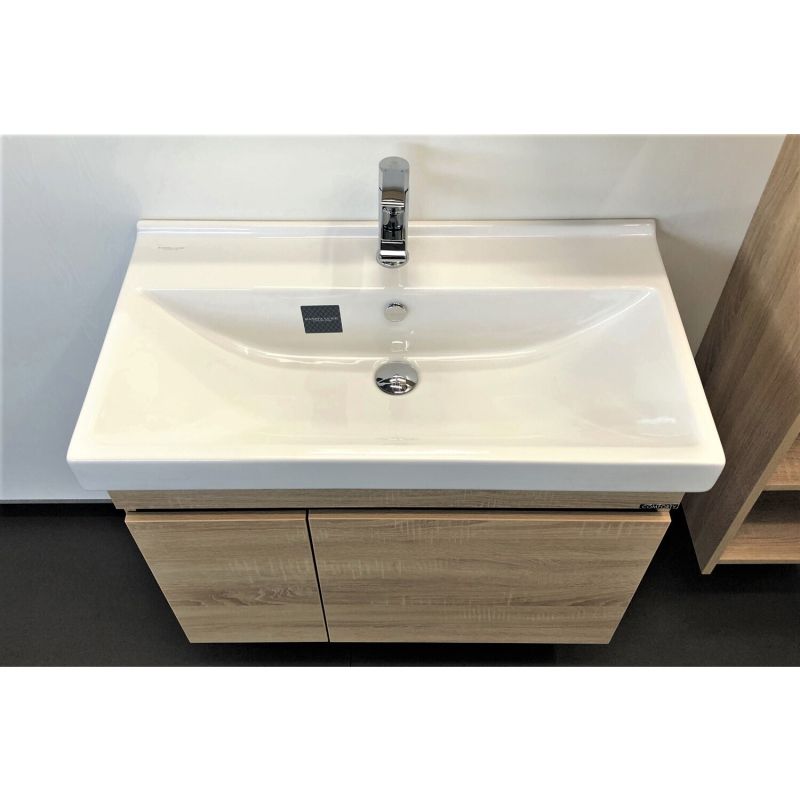 Тумба с раковиной Comforty "Тромсе-80" 00004142219 дуб сонома с раковиной Fest 80 F01