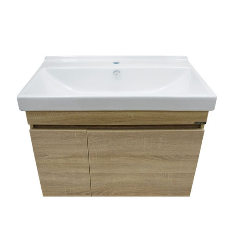 Тумба с раковиной Comforty "Тромсе-80" 00004142219 дуб сонома с раковиной Fest 80 F01