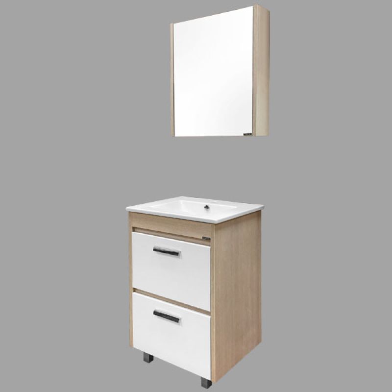 Тумба с раковиной Comforty "Тулуза-60" 00003129378 сосна лоредо с раковиной "Quadro 60 "