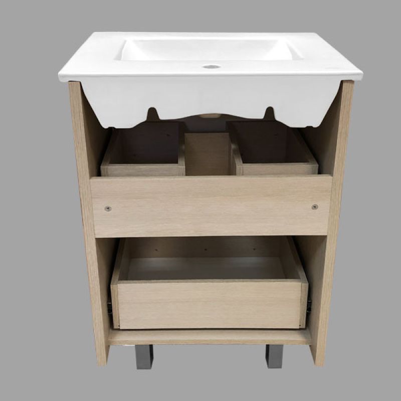 Тумба с раковиной Comforty "Тулуза-60" 00003129378 сосна лоредо с раковиной "Quadro 60 "