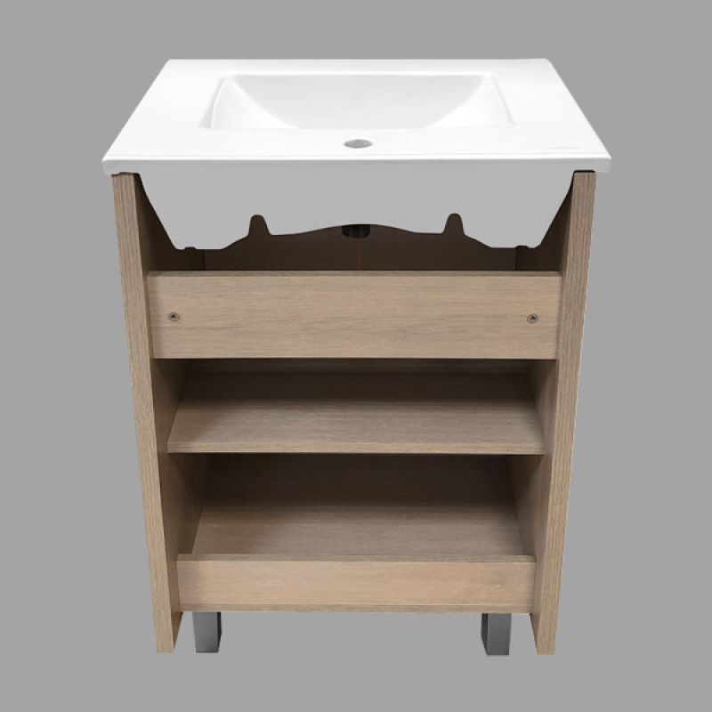 Тумба с раковиной Comforty "Тулуза-60Д" 00003129012 сосна лоредо с раковиной "Quadro 60"