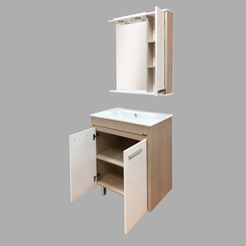 Тумба с раковиной Comforty "Тулуза-75" 00003132328 сосна лоредо с раковиной "Quadro 75"