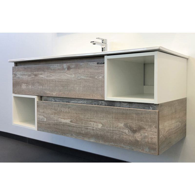 Тумба с раковиной Comforty "Турин-120" 00004137137 дуб бежевый с раковиной Comforty 9120E