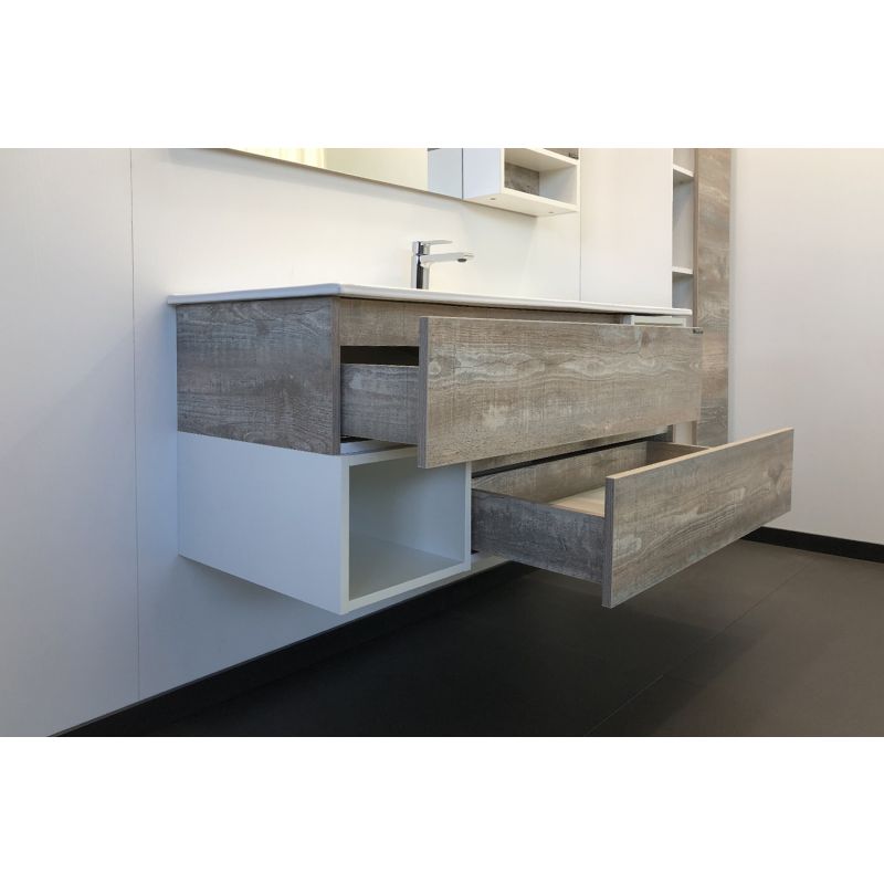 Тумба с раковиной Comforty "Турин-120" 00004137137 дуб бежевый с раковиной Comforty 9120E